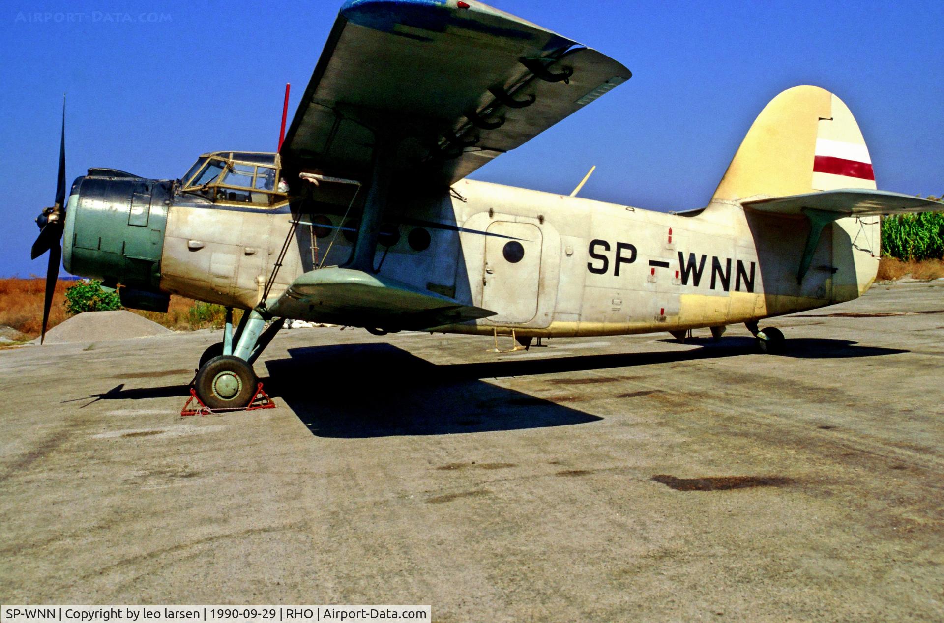 SP-WNN, 1974 Antonov AN-2R C/N 1G 155-20, Rhodos 29.9.1990