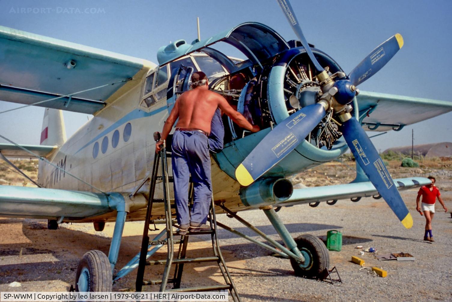 SP-WWM, 1977 Antonov AN-2R C/N 1G 177-03, Heraklion 21.6.1979