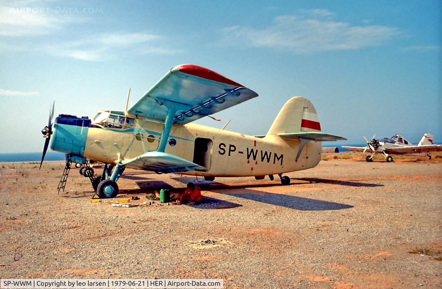 SP-WWM, 1977 Antonov AN-2R C/N 1G 177-03, Heraklion 21.6.1979