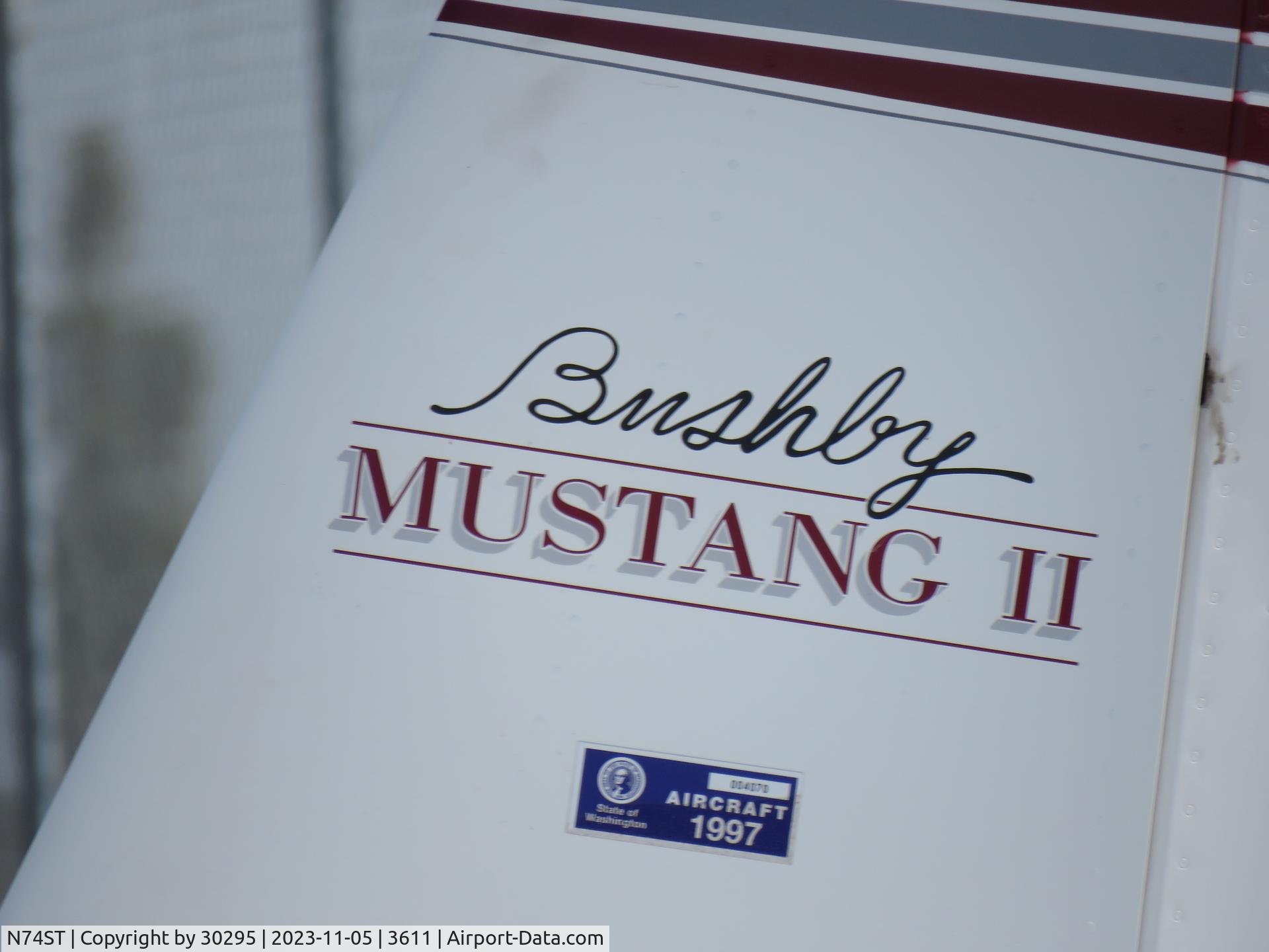 N74ST, 1994 Bushby Mustang II C/N 1506, Tail description