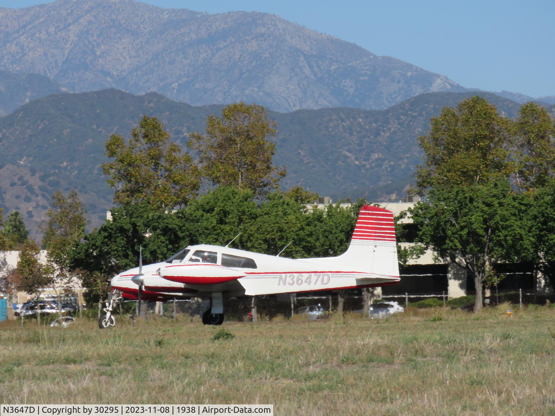 N3647D, 1956 Cessna 310 C/N 35347, Starting take off roll