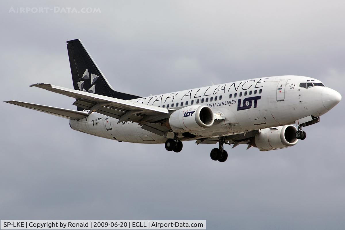 SP-LKE, 1993 Boeing 737-55D C/N 27130, at lhr