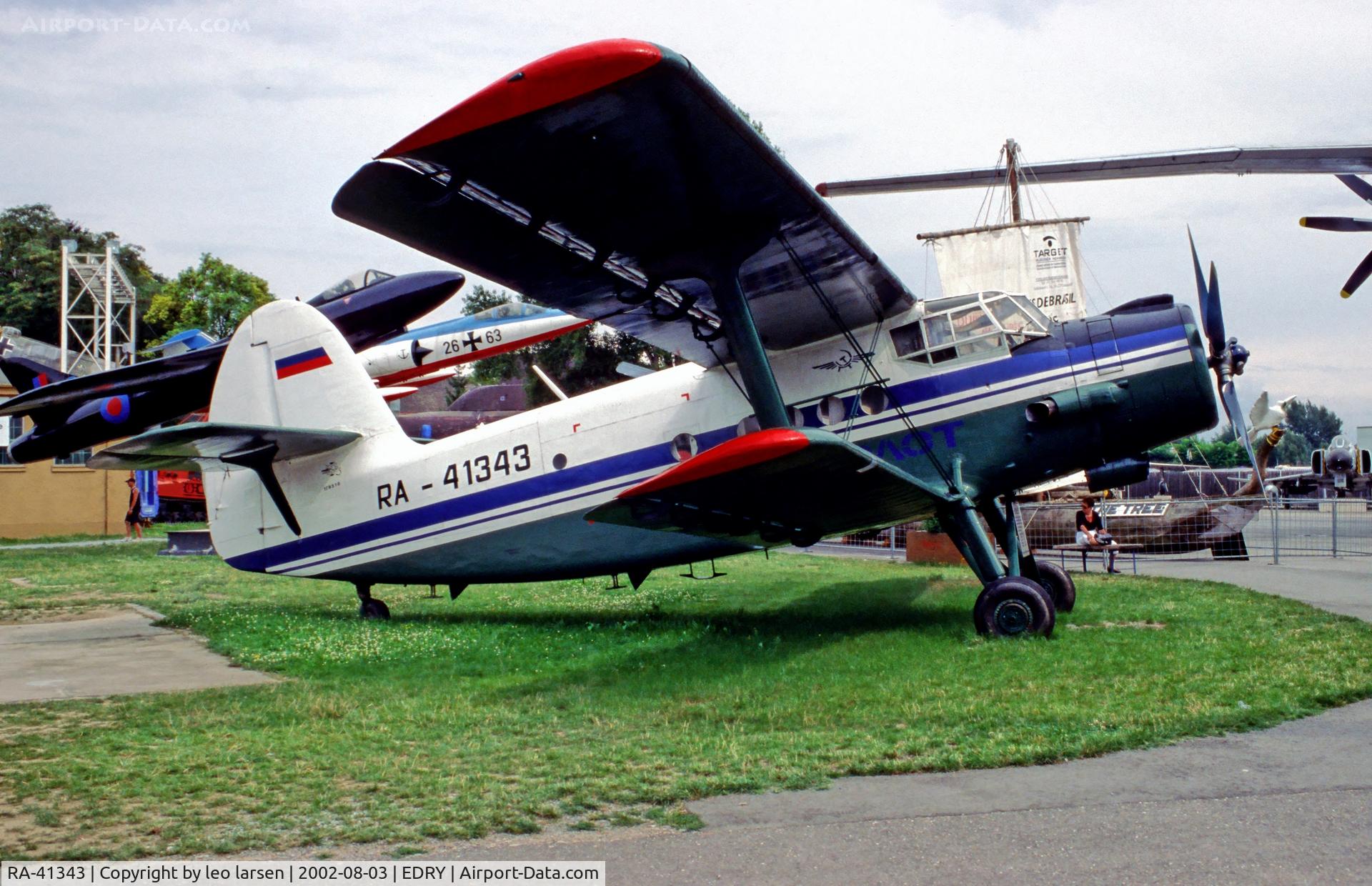 RA-41343, Antonov An-2 Colt C/N 1G65-18, Speyer Museum 3.8.2002