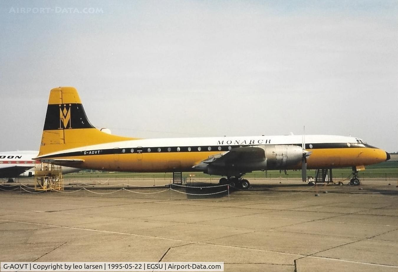 G-AOVT, 1958 Bristol 175 Britannia 312 C/N 13427, Duxford 22.5.1995