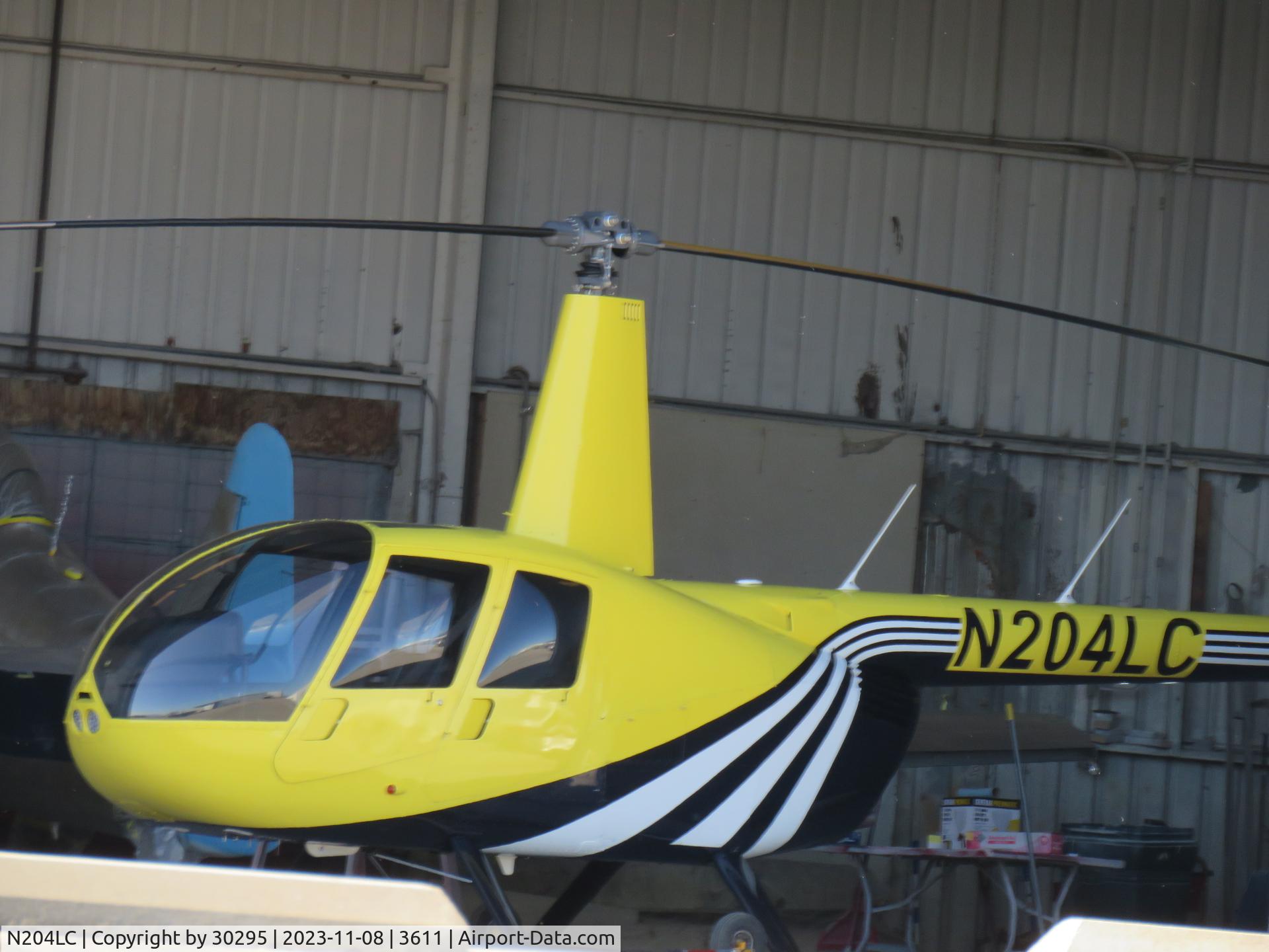 N204LC, 2004 Robinson R44 II C/N 10248, Inside paint hanger