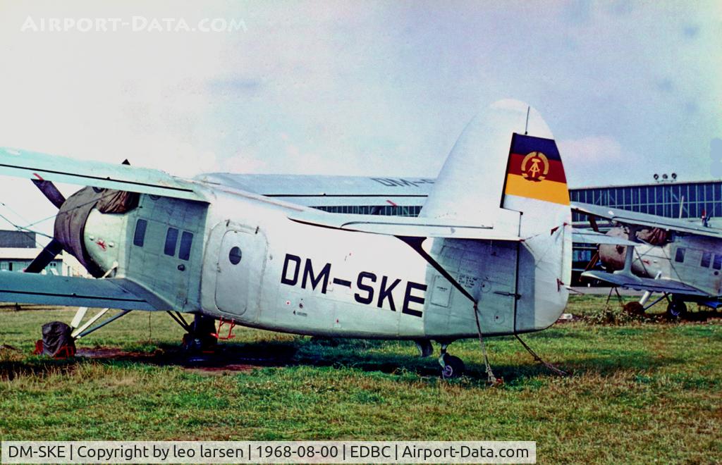 DM-SKE, 1957 Antonov AN-2 C/N 17810, Magdeburg 8.1968.1960 cvtd to pax a/c.1963 re-cvtd to agric ac for Interflug
