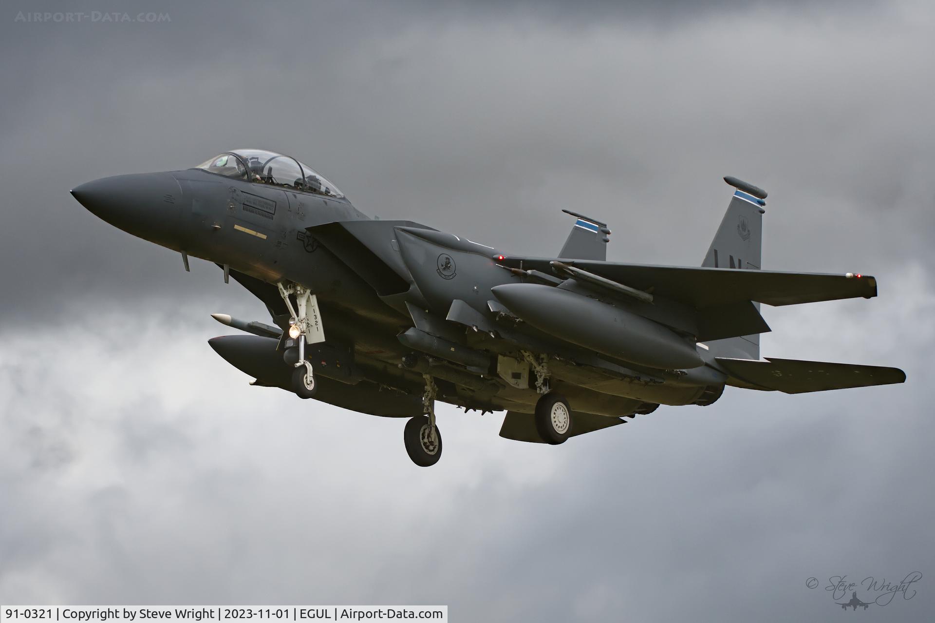91-0321, 1991 McDonnell Douglas F-15E Strike Eagle C/N 1228/E186, RAF Lakenheath UK