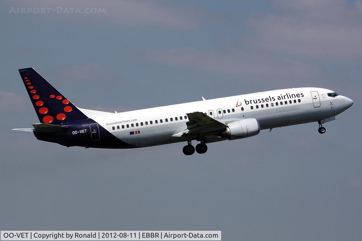 OO-VET, 1998 Boeing 737-4Q8 C/N 28202, at bru