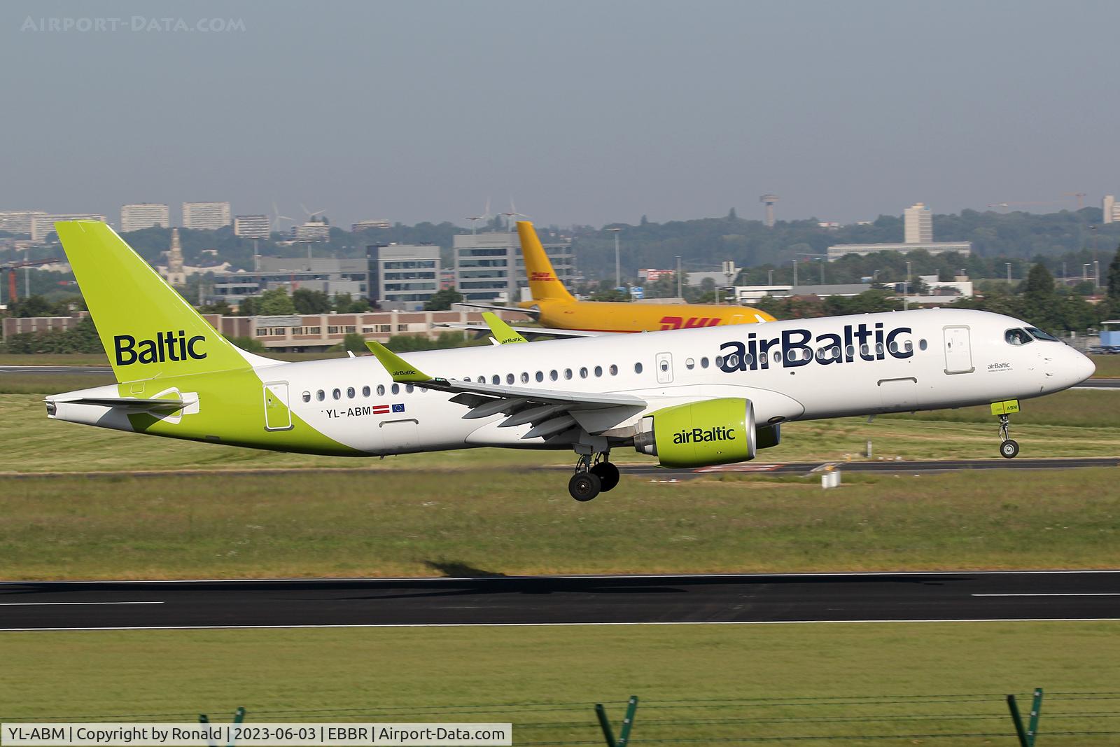 YL-ABM, 2022 Airbus A220-300 C/N 55191, at bru