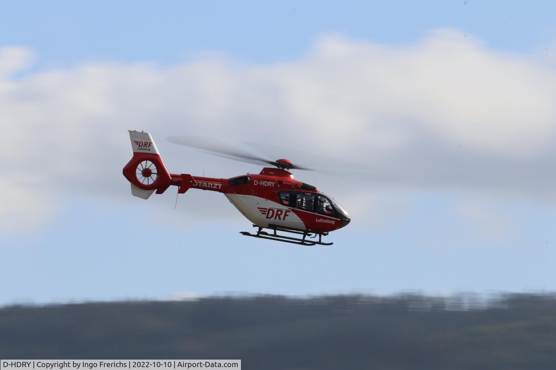 D-HDRY, 2011 Eurocopter EC-135 P2+ C/N 1029, Take-off in Bad Herrenalb / Germany