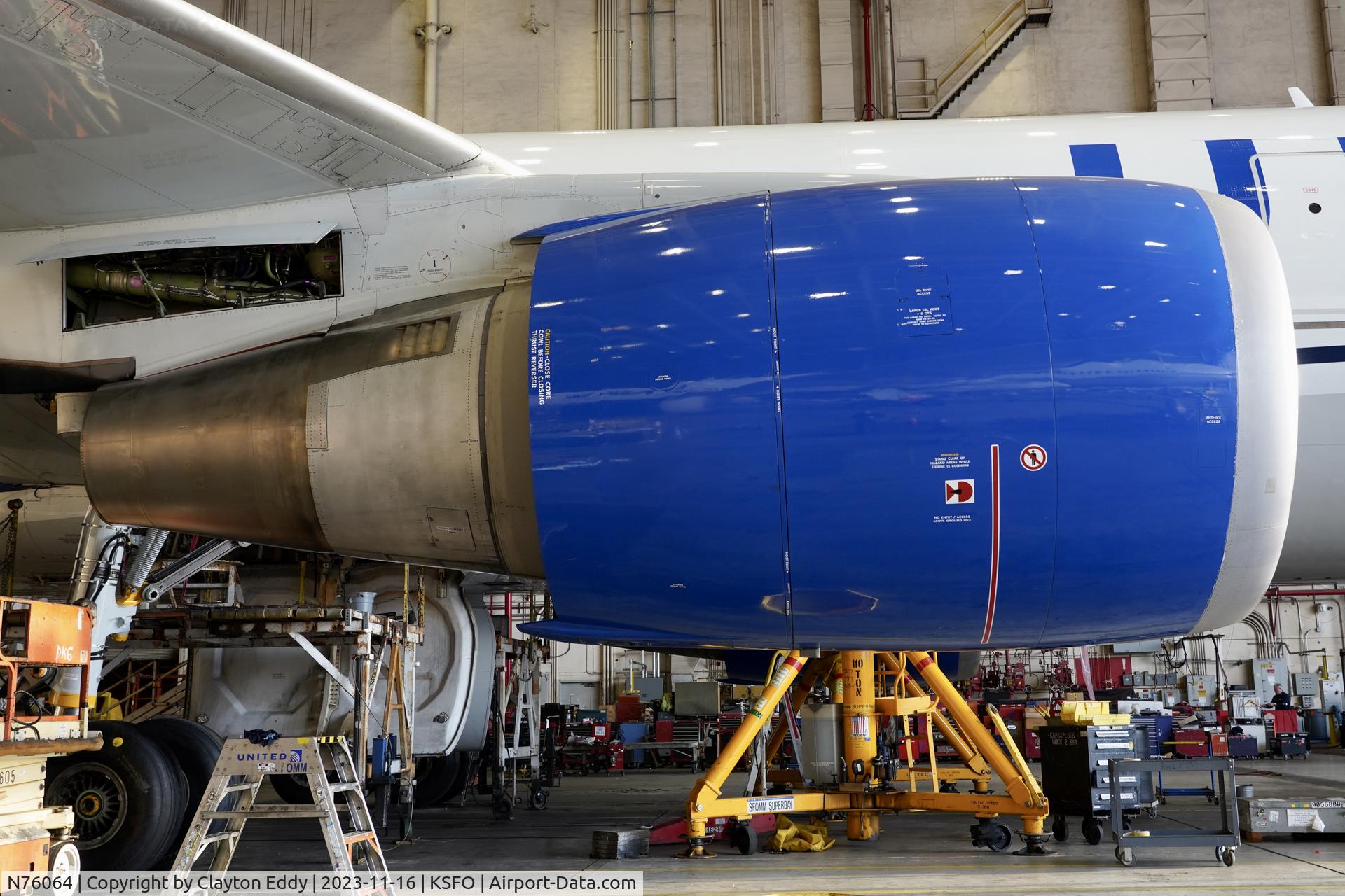 N76064, 2002 Boeing 767-424/ER C/N 29459, CF6-80 engines. SFO 2023.