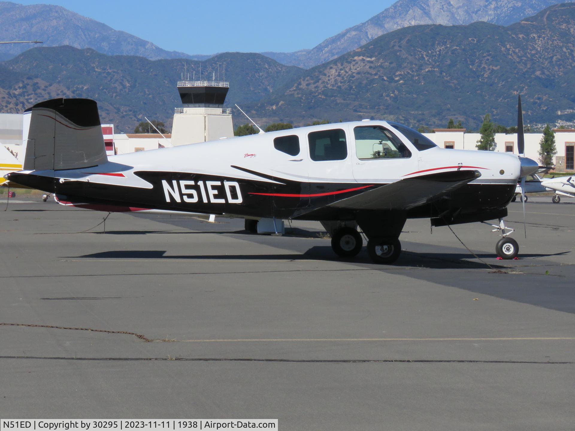 N51ED, 1955 Beech F35 Bonanza C/N D-4246, Parked