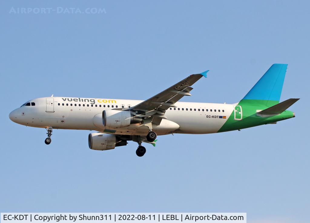 EC-KDT, 2007 Airbus A320-216 C/N 3145, Landing rwy 24R in basic Level tail c/s