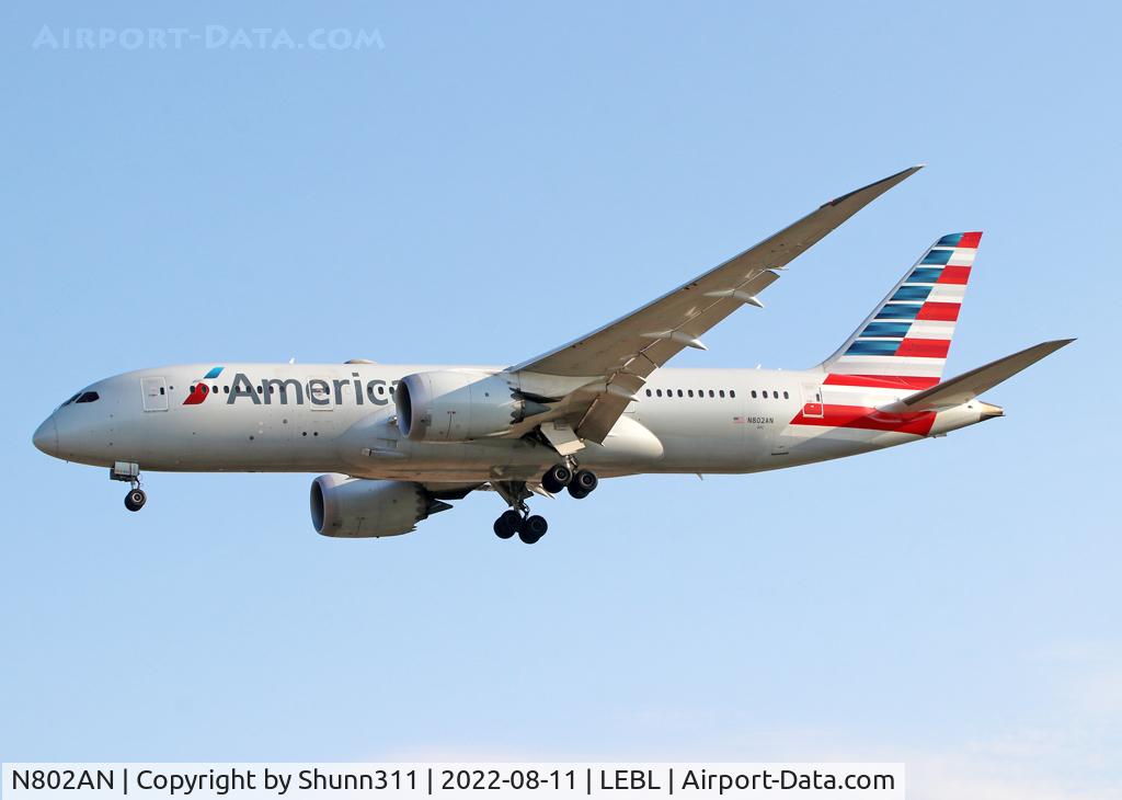 N802AN, 2015 Boeing 787-8 Dreamliner Dreamliner C/N 40620, Landing rwy 24R