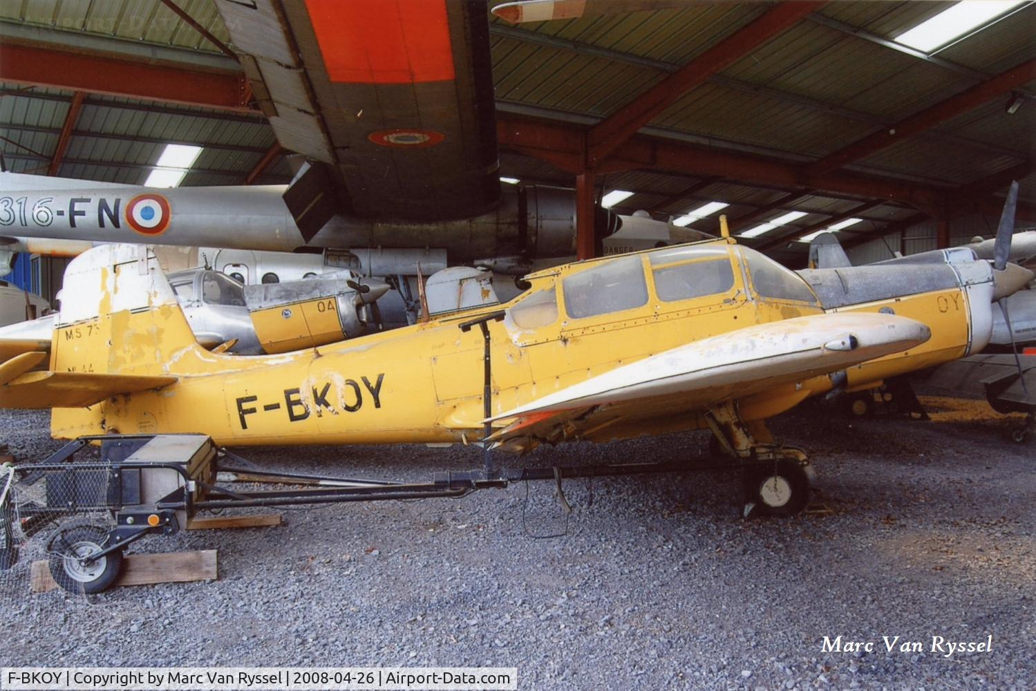 F-BKOY, Morane-Saulnier MS-733 Alcyon C/N 44, F-BKOY at the Musée de l'Epopée de l'Industrie et de l'Aéronautique , F 80300 Albert.
