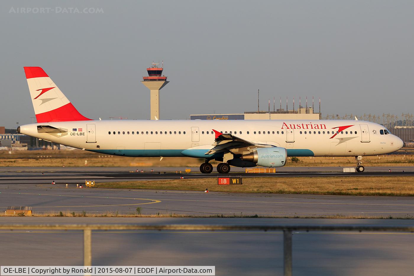 OE-LBE, 1998 Airbus A321-211 C/N 935, at fra