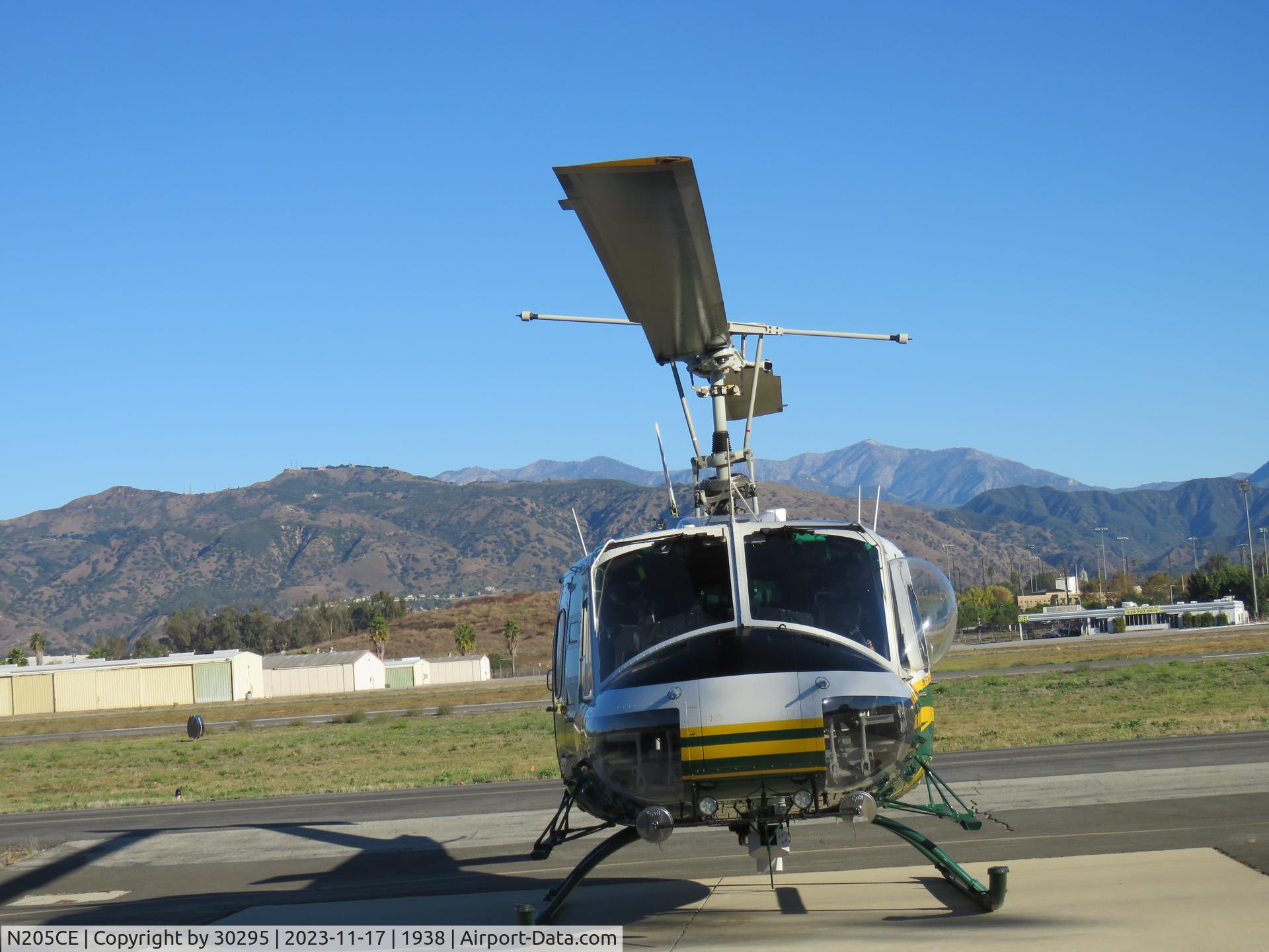 N205CE, 1980 Bell 205A-1 C/N 30301, Parked