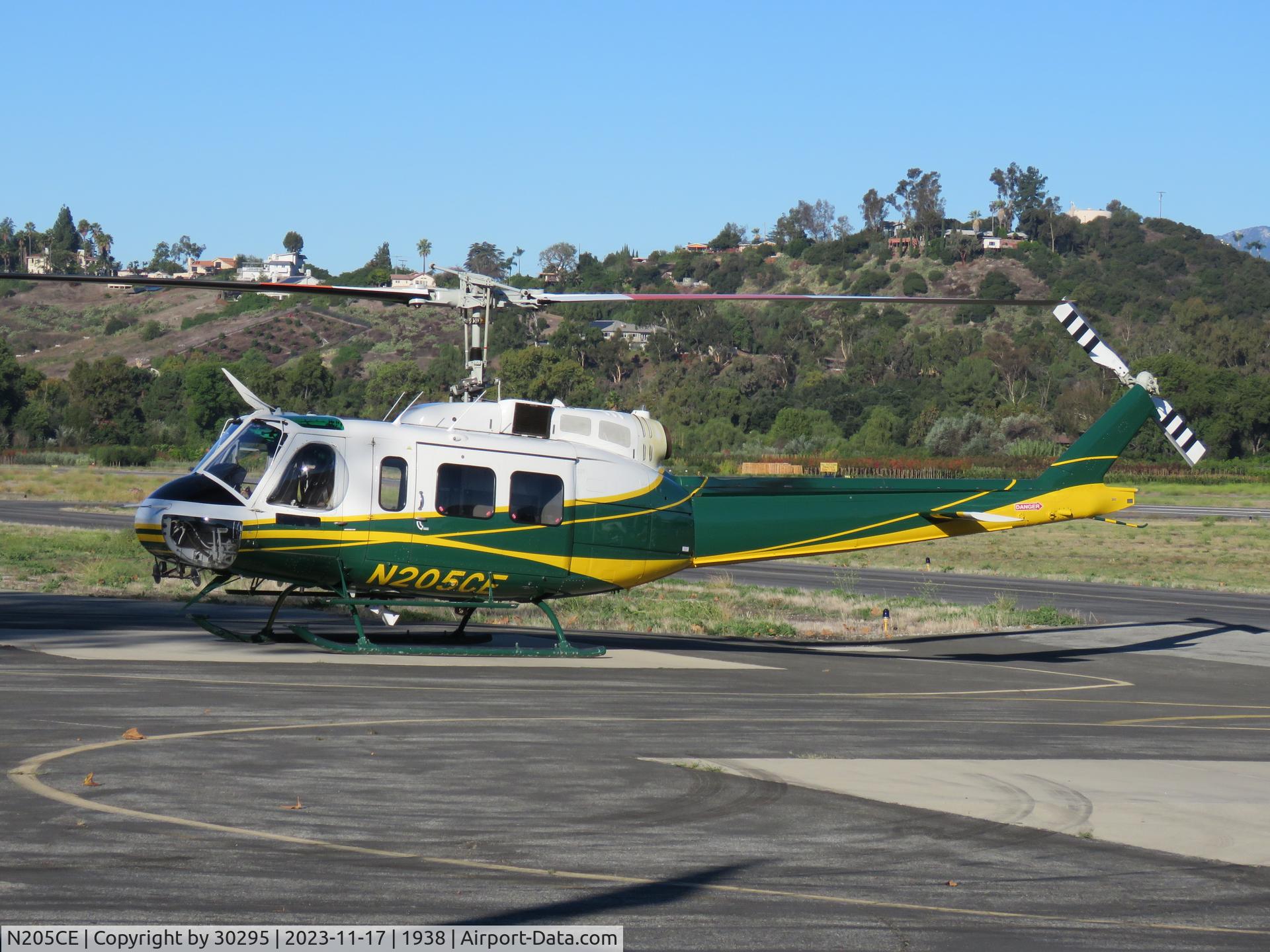 N205CE, 1980 Bell 205A-1 C/N 30301, Parked