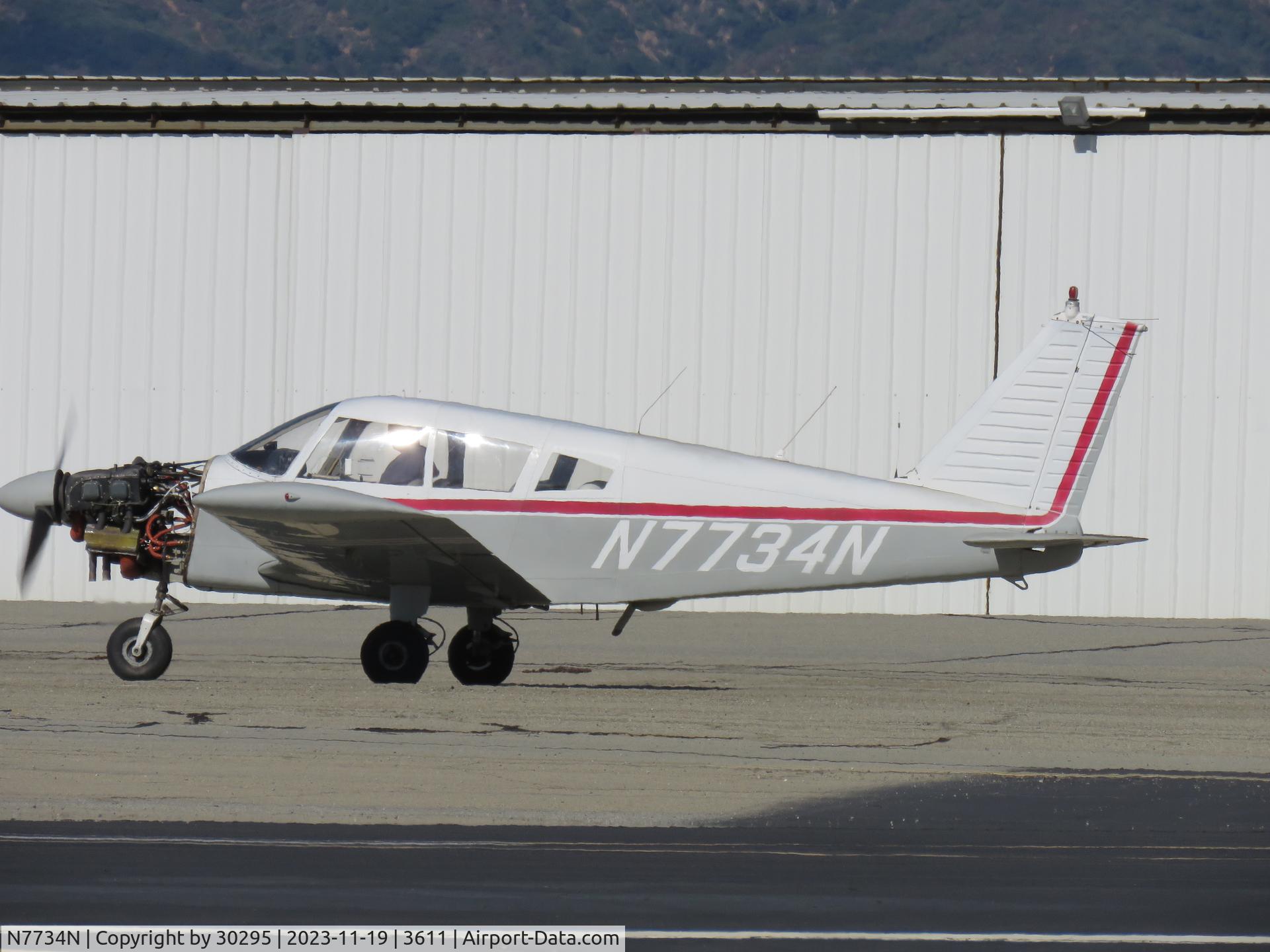 N7734N, 1968 Piper PA-28-180 C/N 28-5177, Engine check