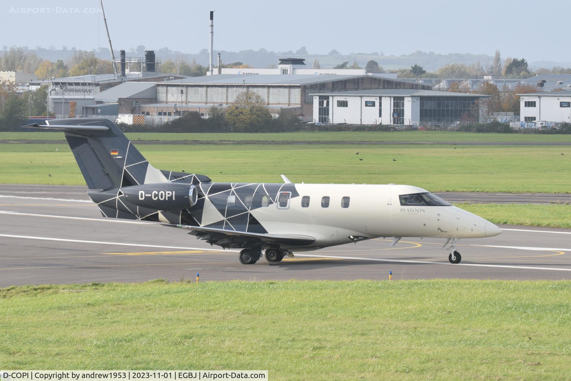 D-COPI, 2022 Pilatus PC-24 C/N 306, D-COPI at Gloucestershire Airport.