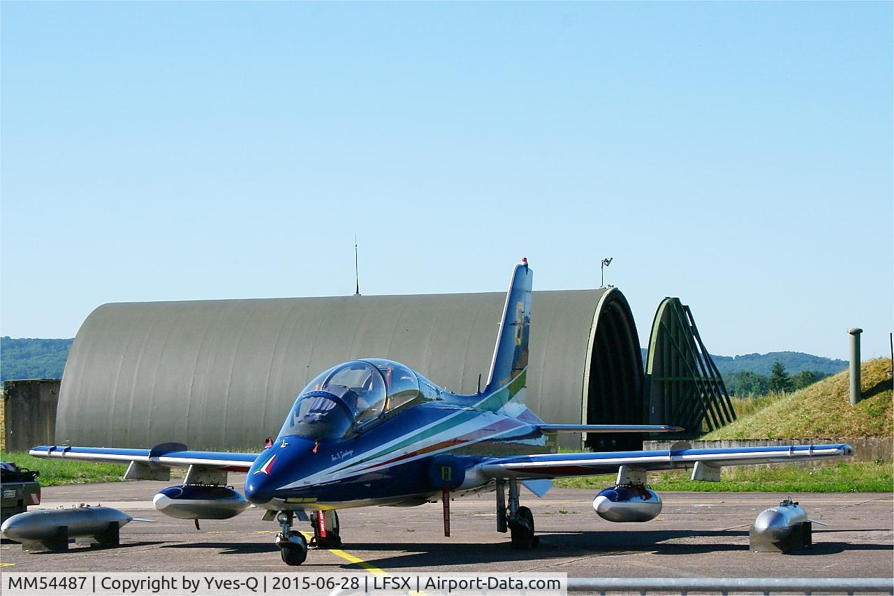 MM54487, Aermacchi MB-339PAN C/N 6684/079/AA035, Aermacchi MB-339PAN, Number 8 of Frecce Tricolori Aerobatic Team 2015, Flight line, Luxeuil-Saint Sauveur Air Base 116 (LFSX)