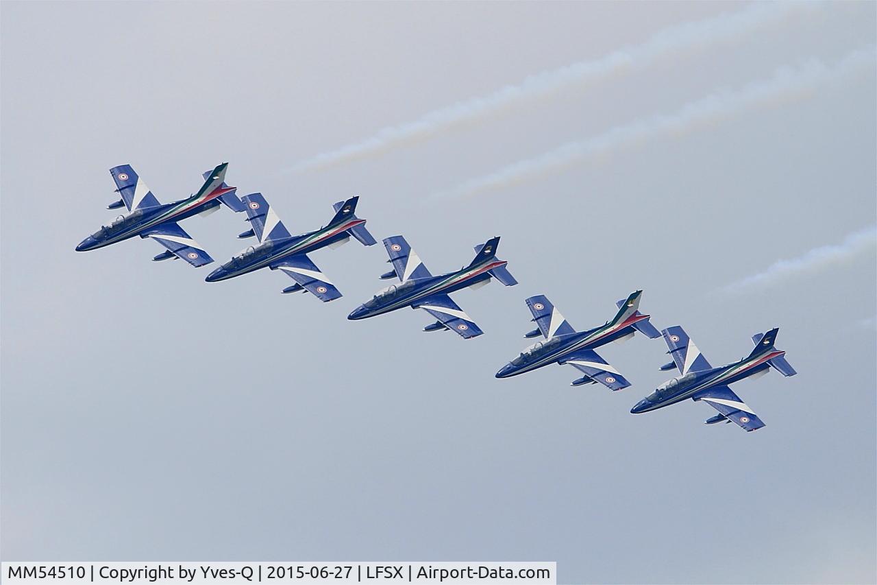 MM54510, Aermacchi MB-339PAN C/N 6726/121/AA058, Aermacchi MB-339PAN, N°1 of Frecce Tricolori Aerobatic Team 2015, Luxeuil-Saint Sauveur Air Base 116 (LFSX)