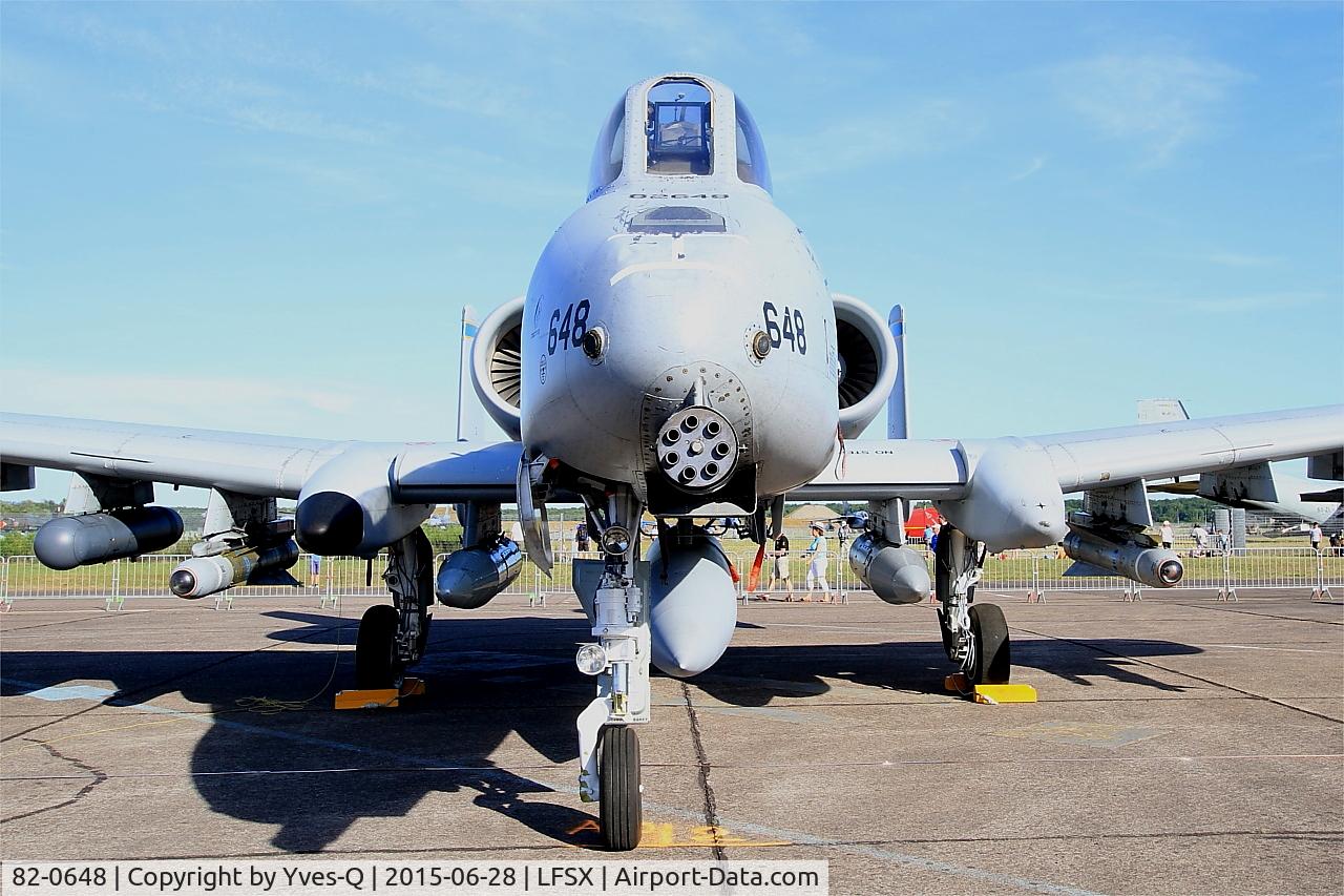 82-0648, 1982 Fairchild Republic A-10C Thunderbolt II C/N A10-0696, Fairchild Republic A-10A Thunderbolt II, Static display, Luxeuil-Saint Sauveur Air Base 116 (LFSX)