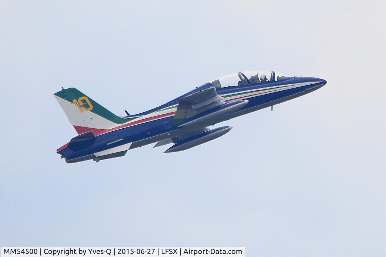 MM54500, Aermacchi MB-339PAN C/N 6707/102/AA048, Aermacchi MB-339PAN, N°10 of Frecce Tricolori Aerobatic Team 2015, Luxeuil-Saint Sauveur Air Base 116 (LFSX)
