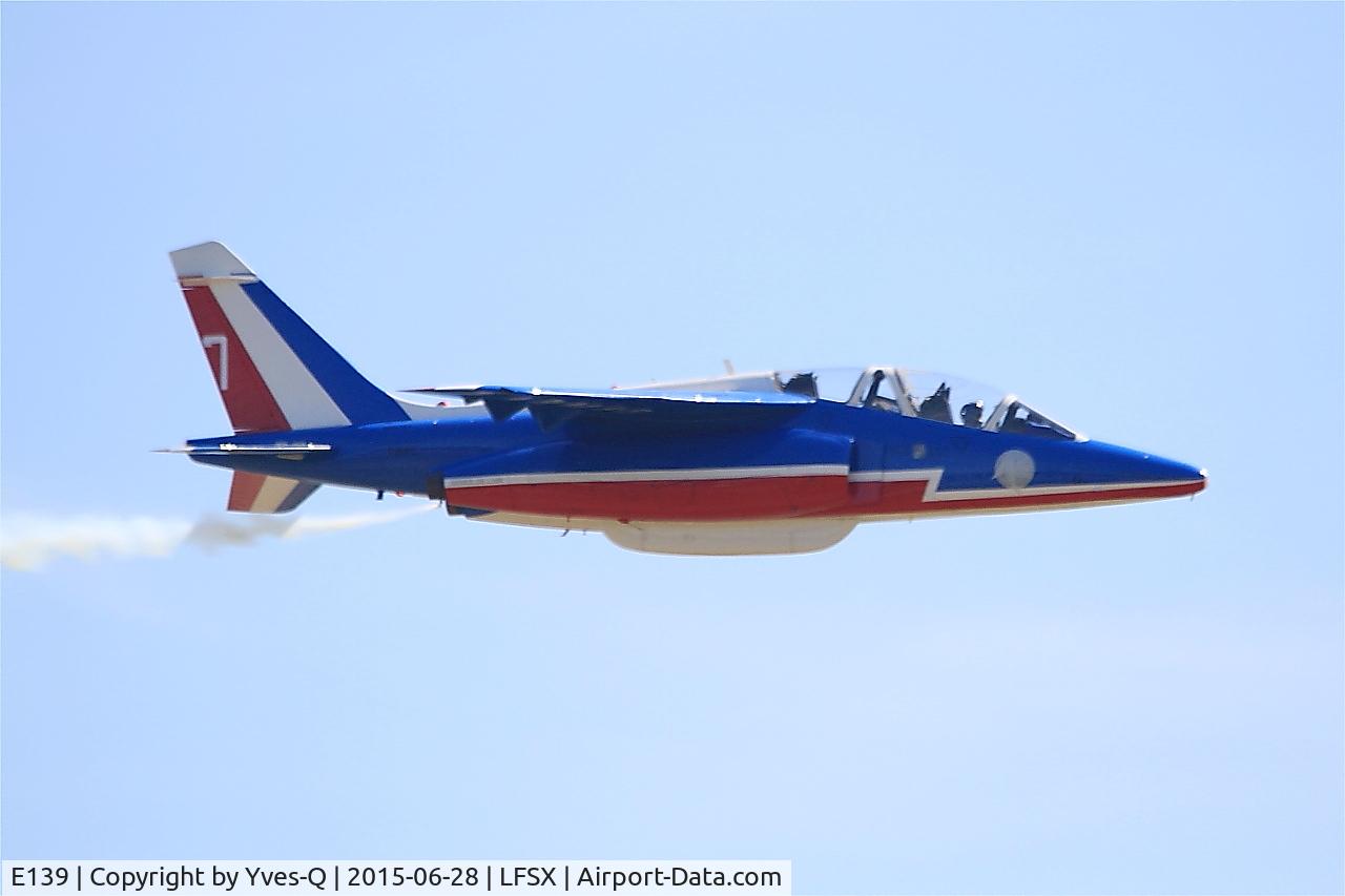 E139, Dassault-Dornier Alpha Jet E C/N E139, Dassault-Dornier Alpha Jet E (F-UGFC), Athos 07 of Patrouille de France 2015, Luxeuil-Saint Sauveur Air Base 116 (LFSX)