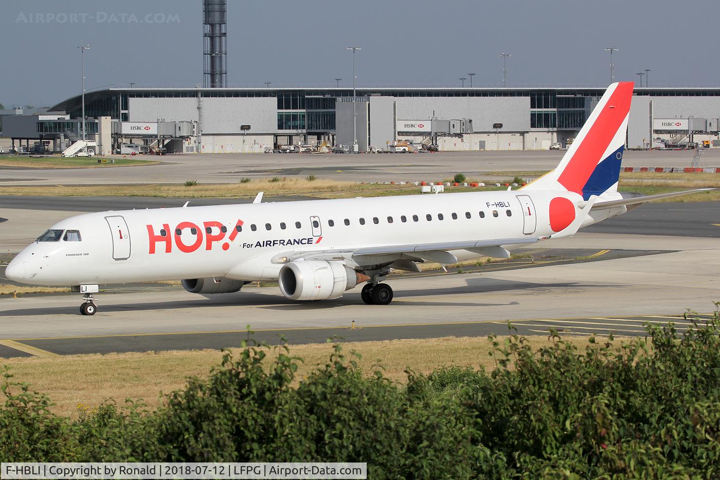 F-HBLI, 2009 Embraer 190LR (ERJ-190-100LR) C/N 19000298, at cdg