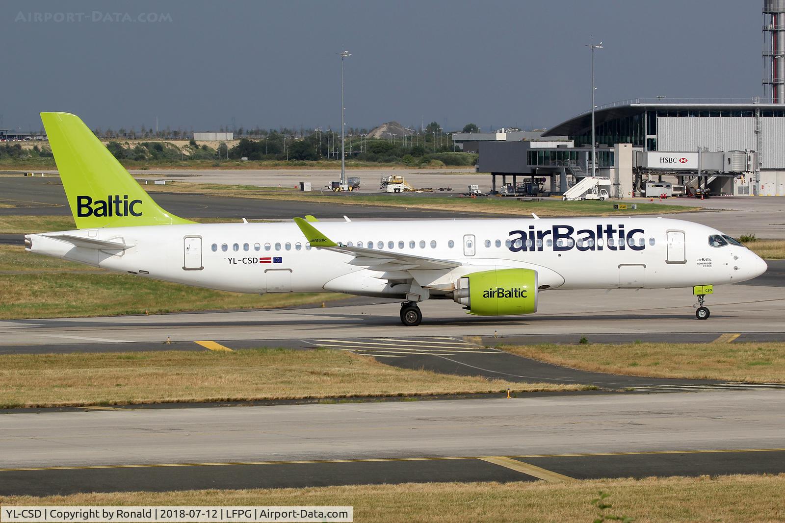 YL-CSD, 2017 Bombardier CSeries CS300 (BD-500-1A11) C/N 55006, at cdg