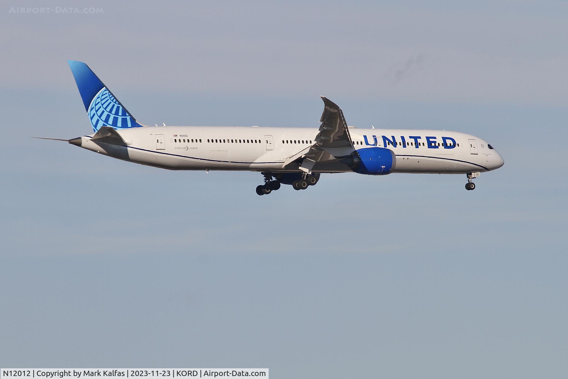 N12012, 2020 Boeing 787-10 Dreamliner Dreamliner C/N 60145, UNITED B78X N12012 UAL952 EDDM-KORD, 10C APPROACH KORD