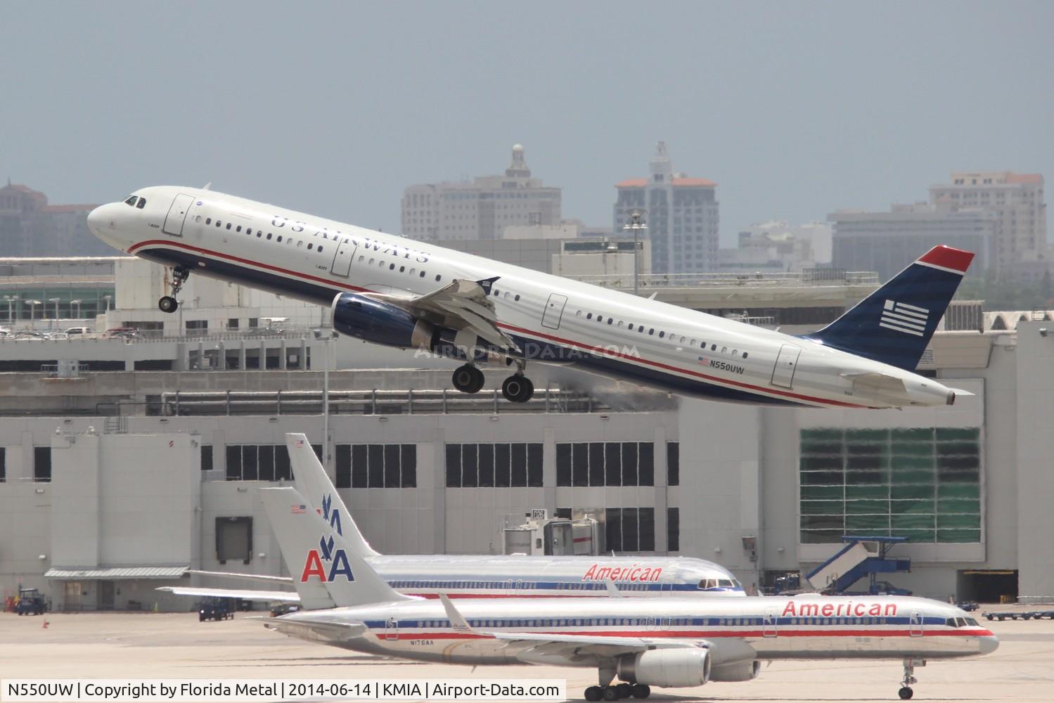 N550UW, 2011 Airbus A321-231 C/N 4935, USA A321 zx MIA-CLT