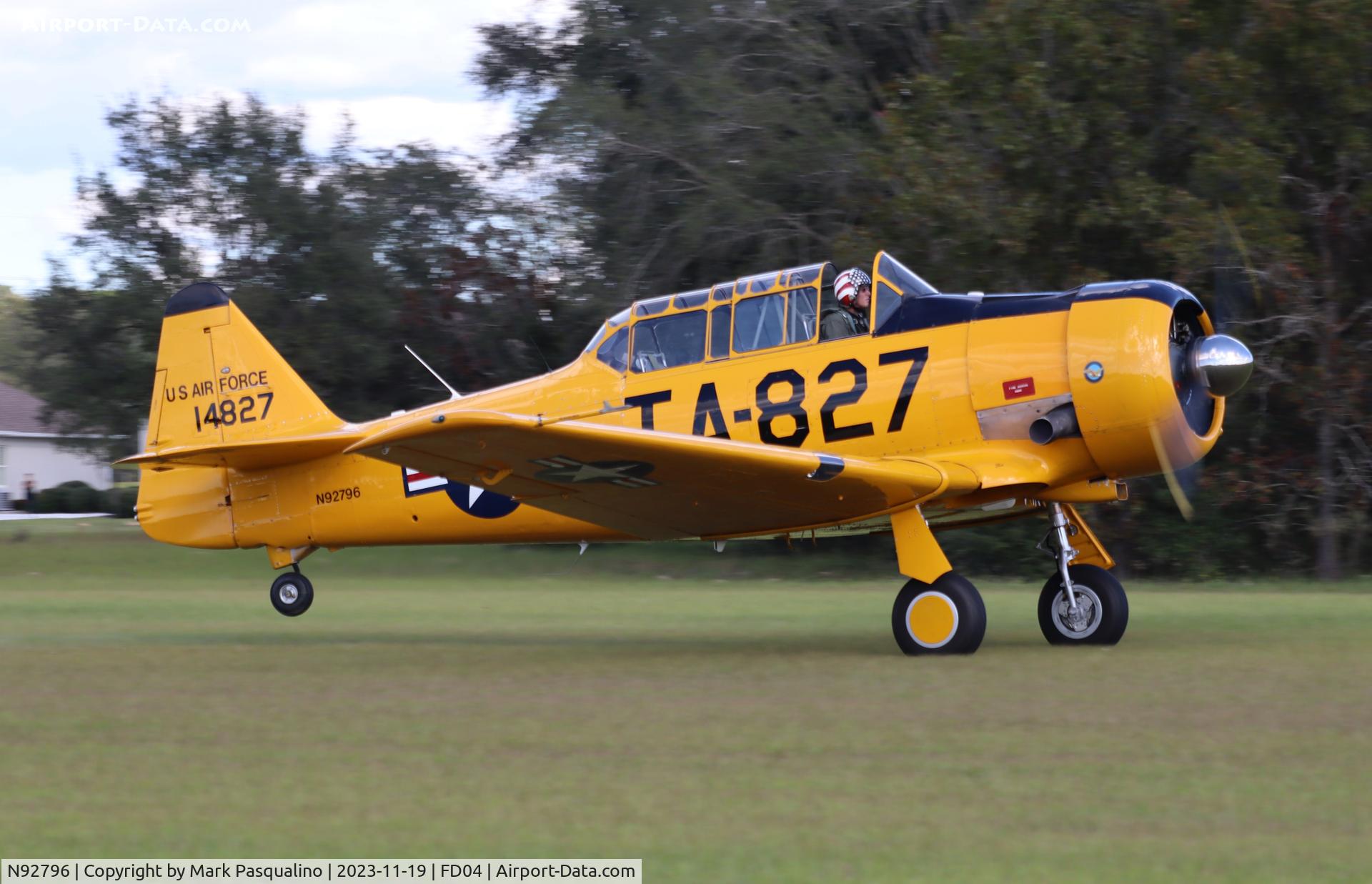 N92796, 1951 North American AT-6G Texan C/N 182-514 (51-14827), North American AT-6G