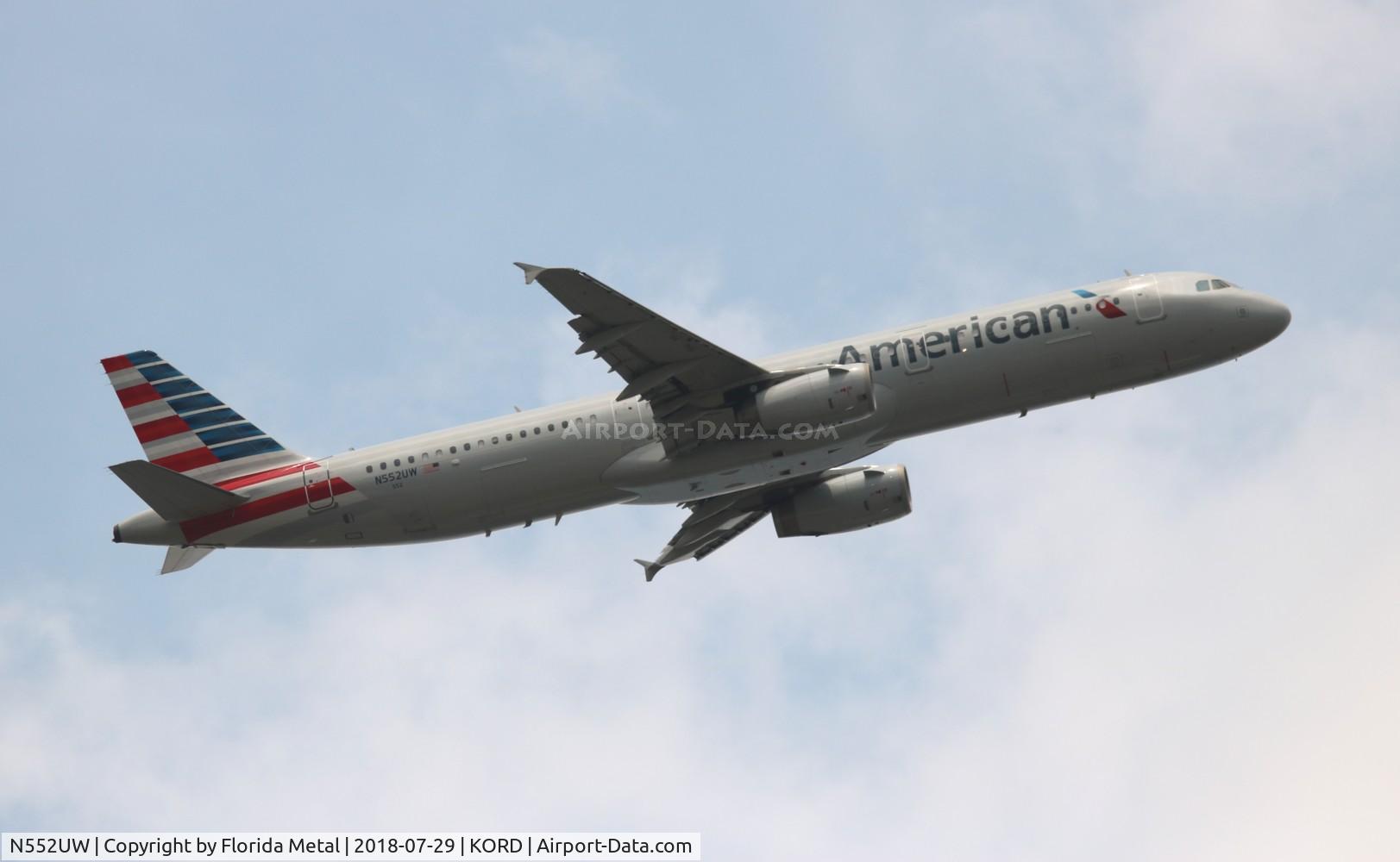 N552UW, 2011 Airbus A321-231 C/N 4957, AAL A321 zx ORD-DCA