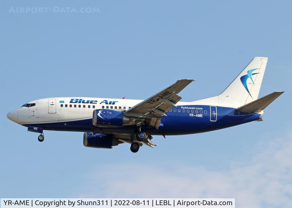 YR-AME, 1991 Boeing 737-530 C/N 24941, Landing rwy 24R