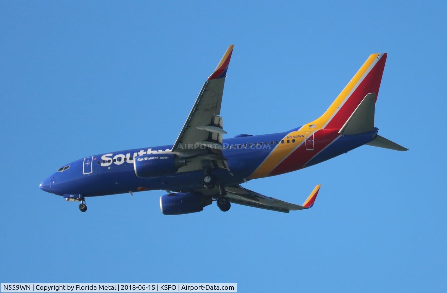 N559WN, 2002 Boeing 737-73V C/N 30249, SWA 737 nc zx