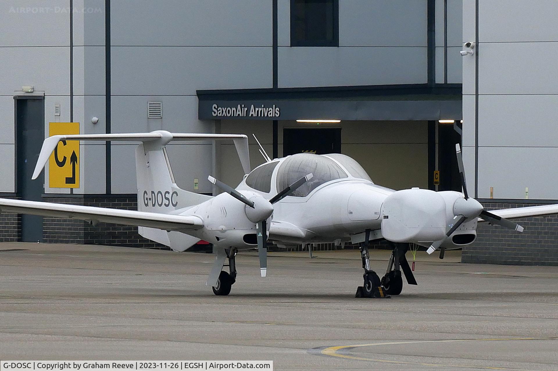 G-DOSC, Diamond DA-42M Twin Star C/N 42M.001, Parked at Norwich.