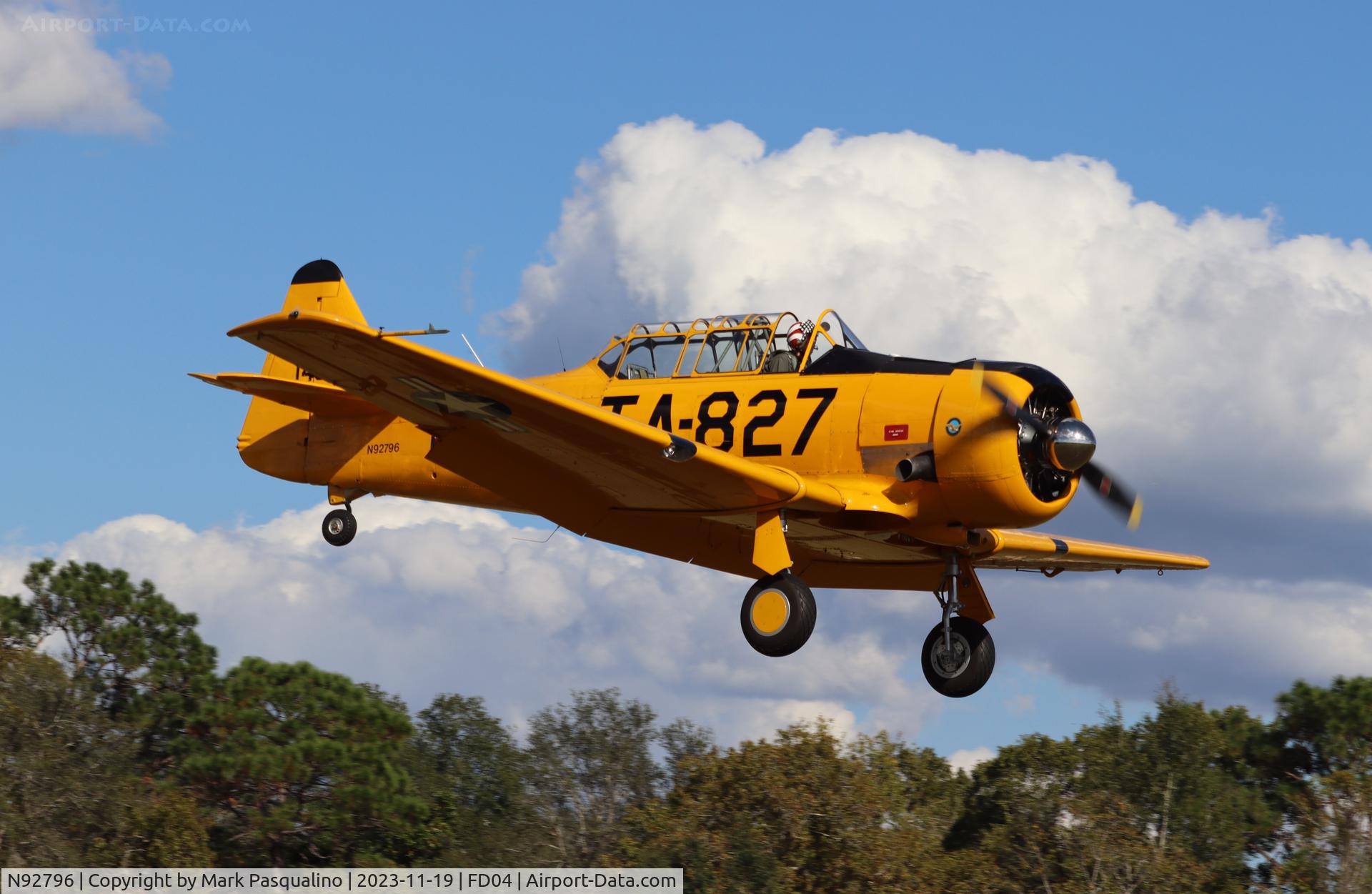 N92796, 1951 North American AT-6G Texan C/N 182-514 (51-14827), North American AT-6G