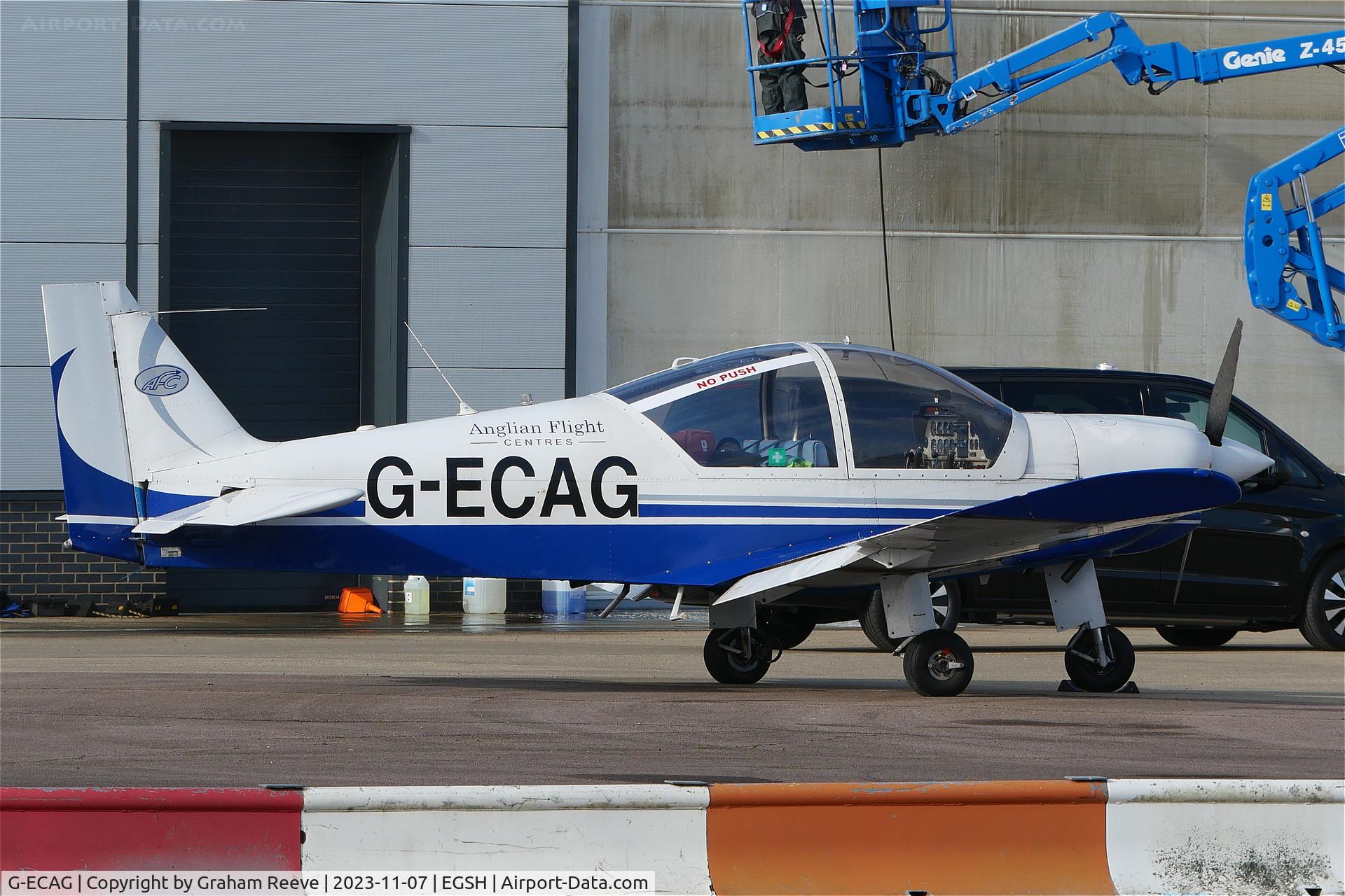 G-ECAG, 1997 Robin HR-200-120B C/N 315, Parked at Norwich.