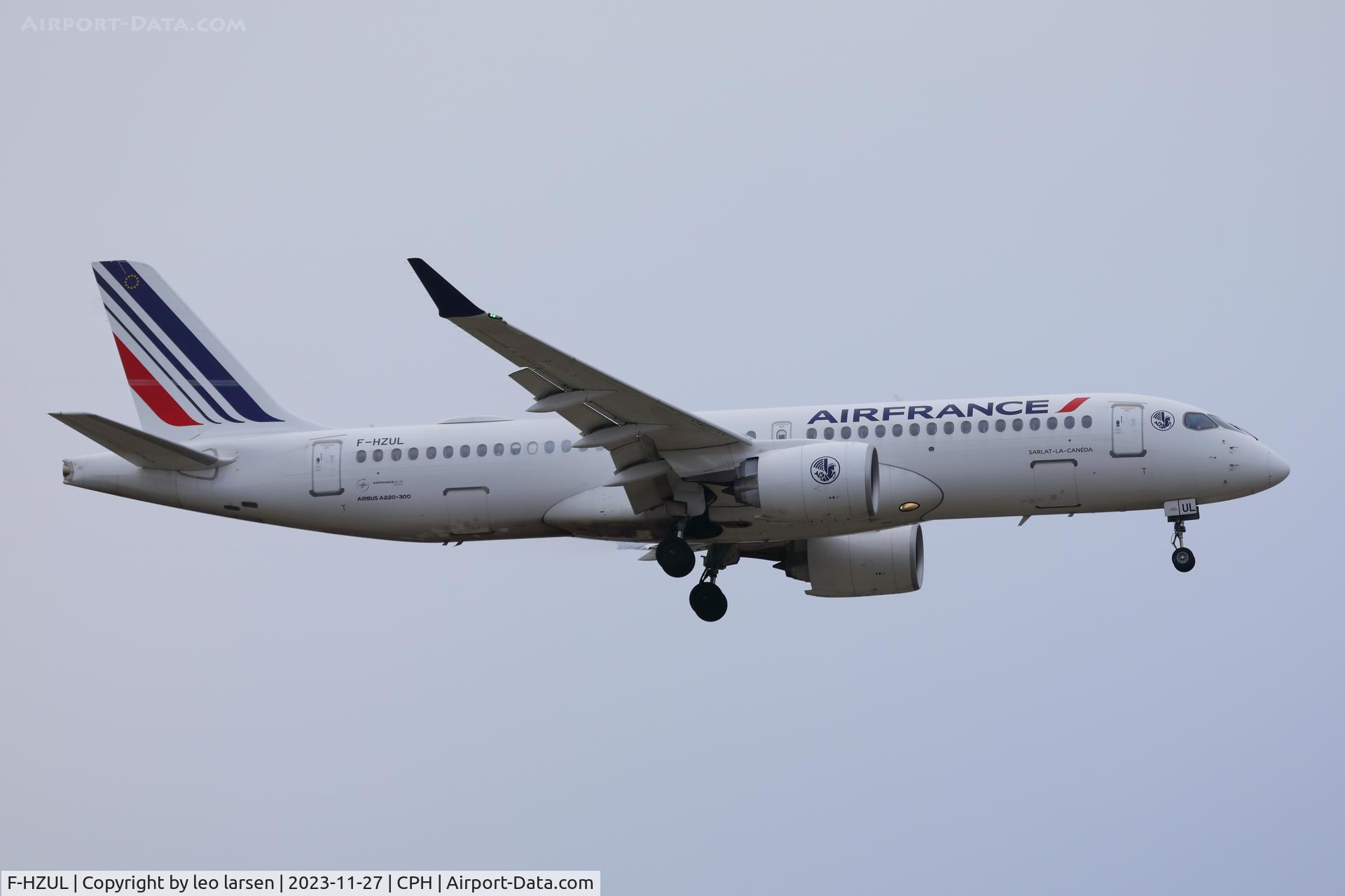 F-HZUL, 2022 Airbus A220-300 C/N 55174, Copenhagen 27.11.2023