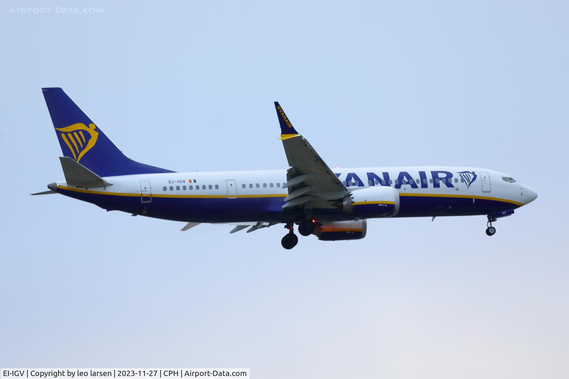 EI-IGV, 2023 Boeing 737-8 200 C/N 62353, Copenhagen 27.11.2023