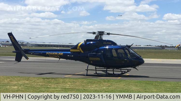 VH-PHN, 1987 Aerospatiale AS-355F-2 Ecureuil 2 C/N 5355, Photographed at Moorabbin, Nov 16, 2023
