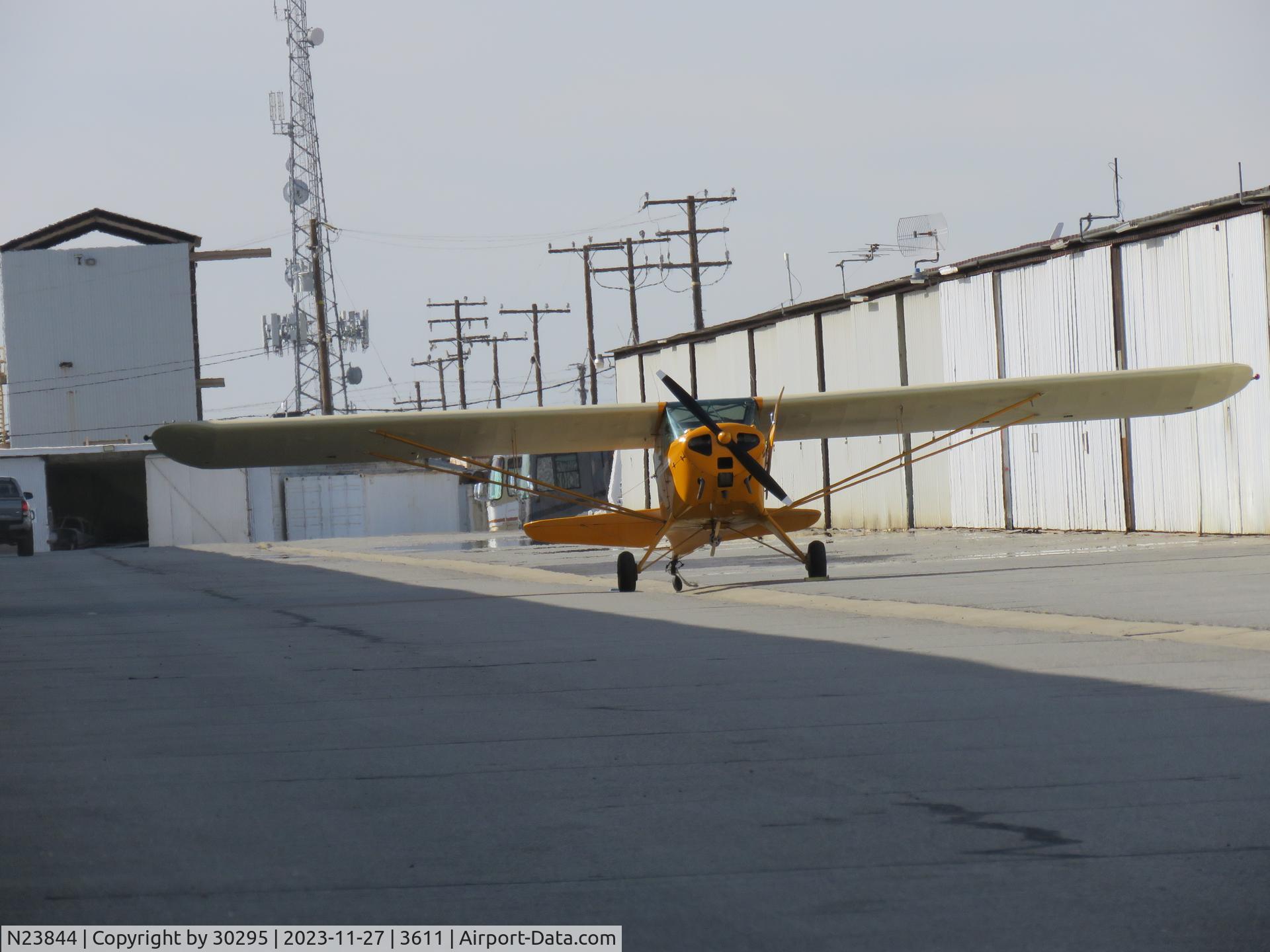 N23844, 1939 Taylorcraft BL-65 (L-2F) C/N 1480, Getting ready to start up