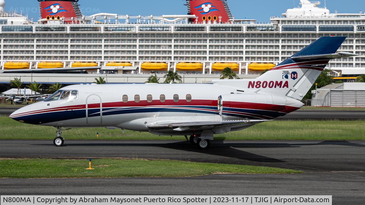 N800MA, 1998 Raytheon Hawker 800XP C/N 258369, New scheme paint job