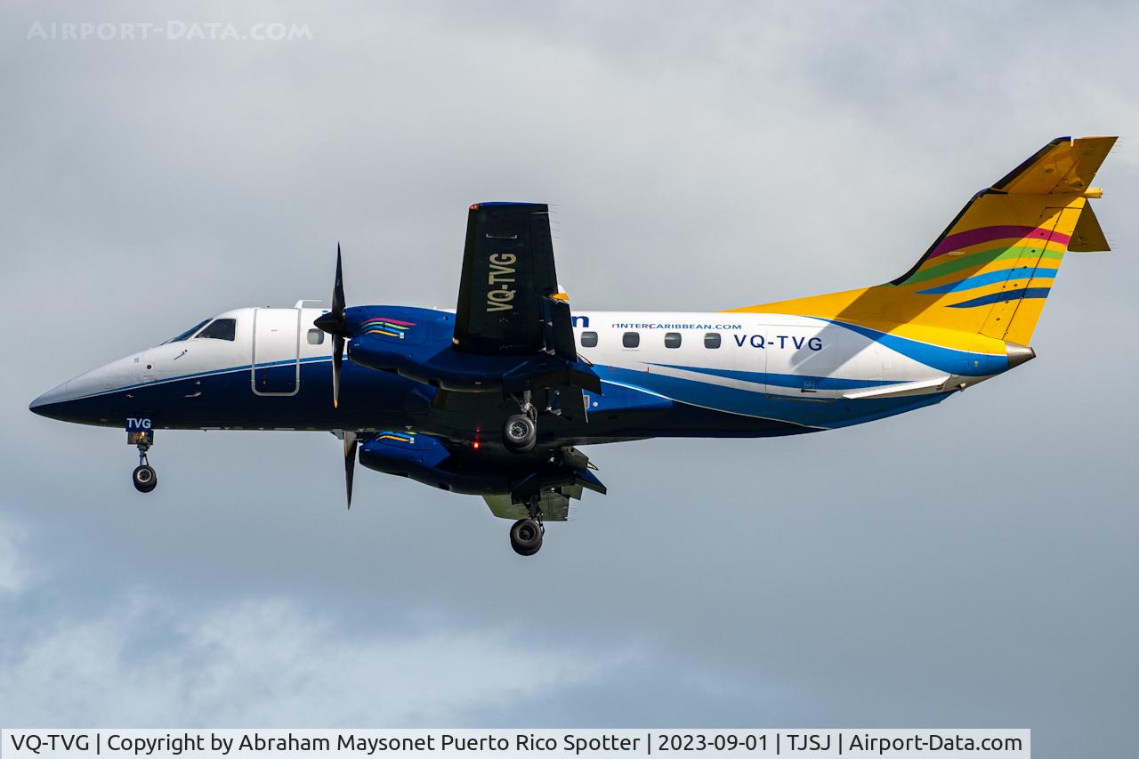 VQ-TVG, 1974 De Havilland Canada DHC-6-300 Twin Otter C/N 410, Landing on runway 8