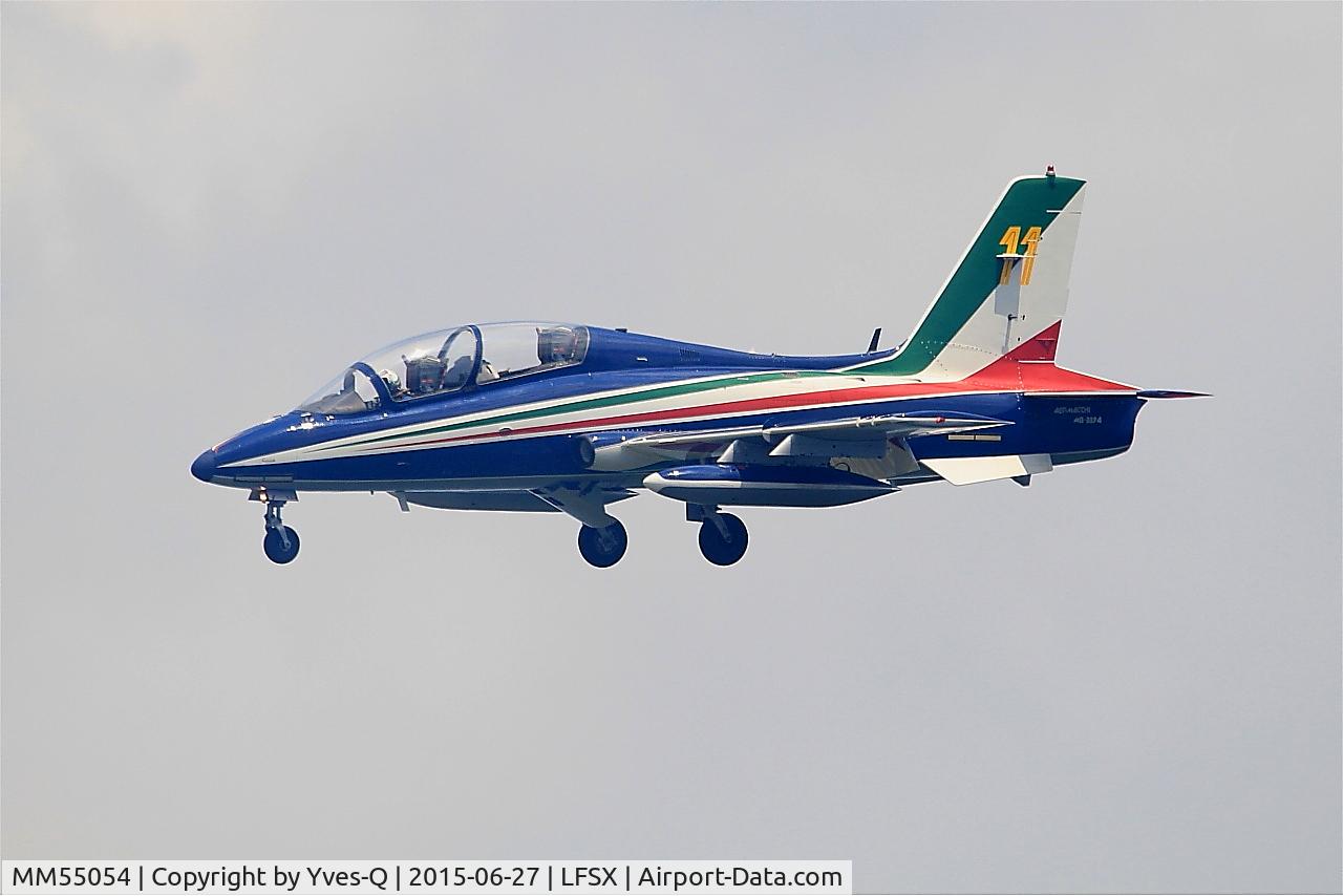 MM55054, Aermacchi MB-339PAN C/N 6848/188/AA085, Aermacchi MB-339PAN, N°11 of Frecce Tricolori Aerobatic Team 2015, Luxeuil-Saint Sauveur Air Base 116 (LFSX)