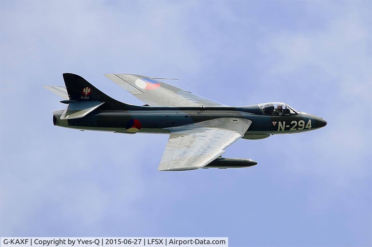 G-KAXF, 1956 Hawker Hunter F.6A C/N S4/U/3361, Hawker Hunter F.6A, On display, Luxeuil-St Sauveur Air Base 116 (LFSX)