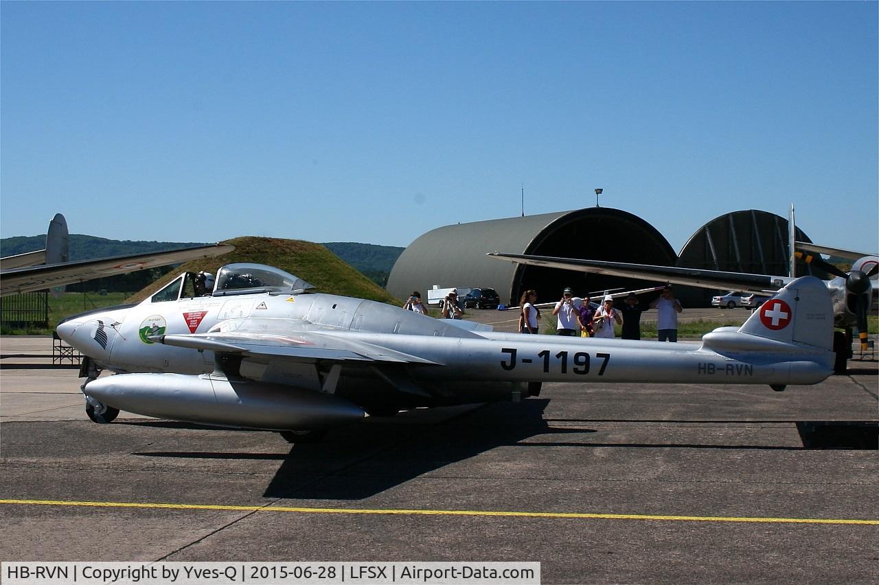 HB-RVN, 1952 De Havilland (FFA) Vampire FB.6 (DH-100) C/N 706, De Havilland (FFA) Vampire FB.6 (DH-100), Taxiing,  Luxeuil-Saint Sauveur Air Base 116 (LFSX)