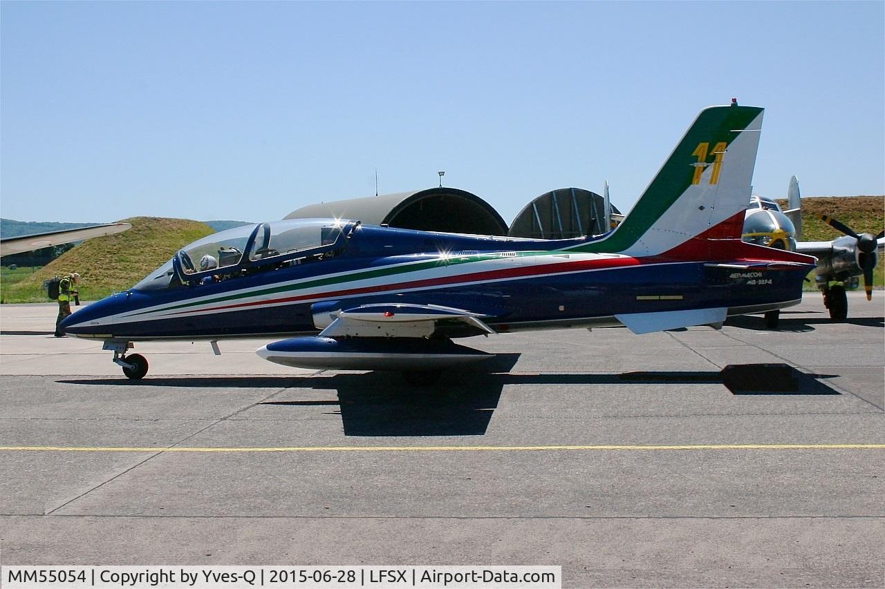 MM55054, Aermacchi MB-339PAN C/N 6848/188/AA085, Aermacchi MB-339PAN, N°11 of Frecce Tricolori Aerobatic Team 2015, Luxeuil-Saint Sauveur Air Base 116 (LFSX)
